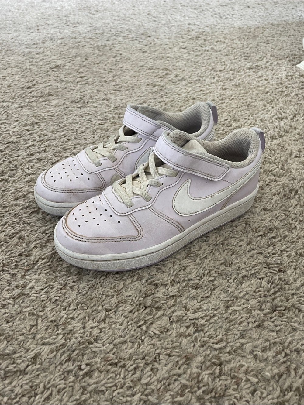 Nike Kids Velcro Sneakers with White Swoosh